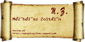 Méhész Zoltán névjegykártya