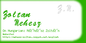 zoltan mehesz business card